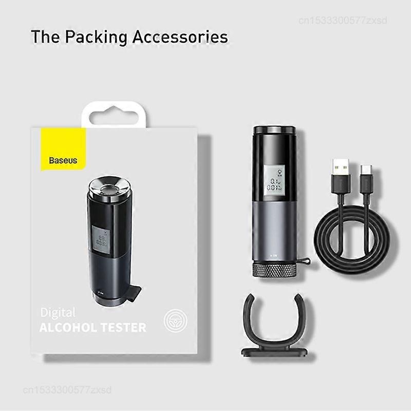 Baseus Automatic Alcohol LED Screen Display Non-contact Alcohotest Tester Breathalyzer Rechargeable Breath Alcohol Test