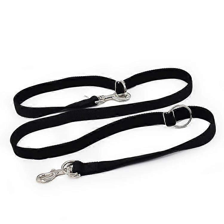 Diving cloth Padded Dog Leash Double Head two dog Leashes P chain Collar Adjustable Long Short rope Dog running Training Leads