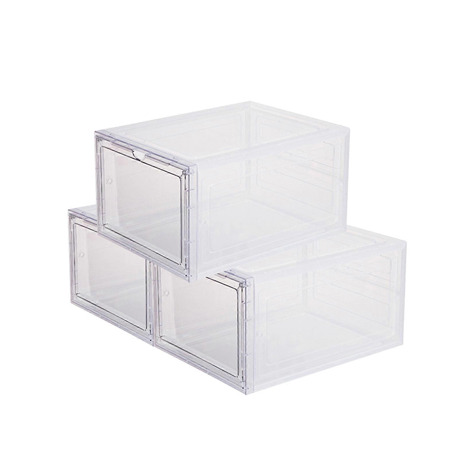 Hard assembled shoe box magnetic suction high cut transparent basketball shoe box acrylic environmentally friendly shoe storage box display shoe cabin