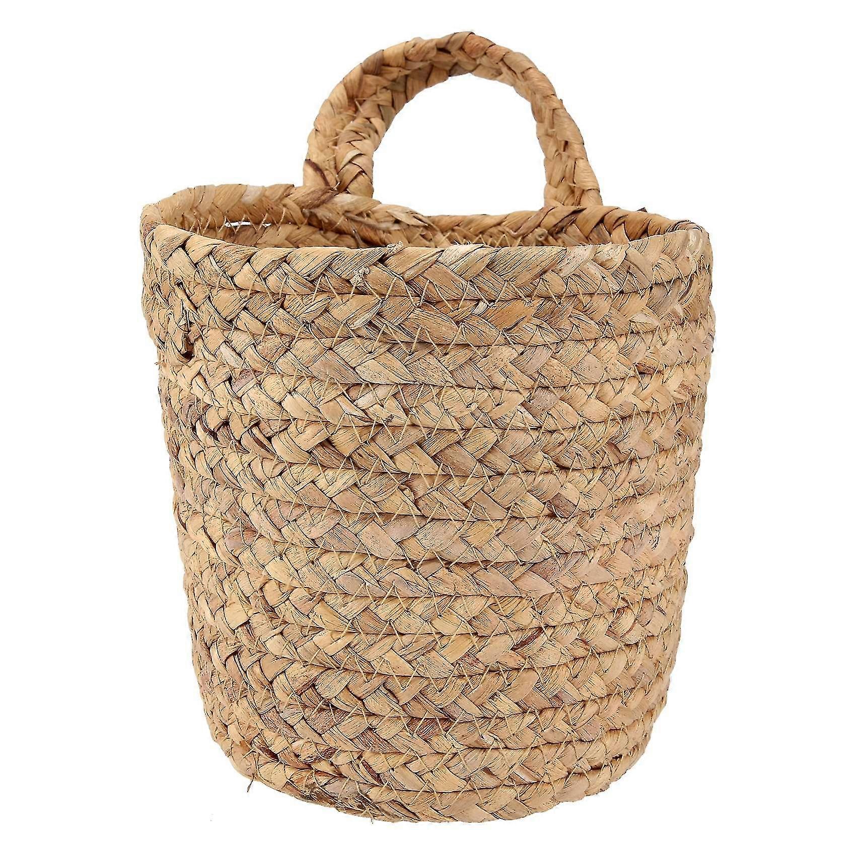Wand hängend Rattan Korb Pflanzer Indoor Outdoor Hängendes Seil Blumentopf Korb Dekor, hängender Fluss