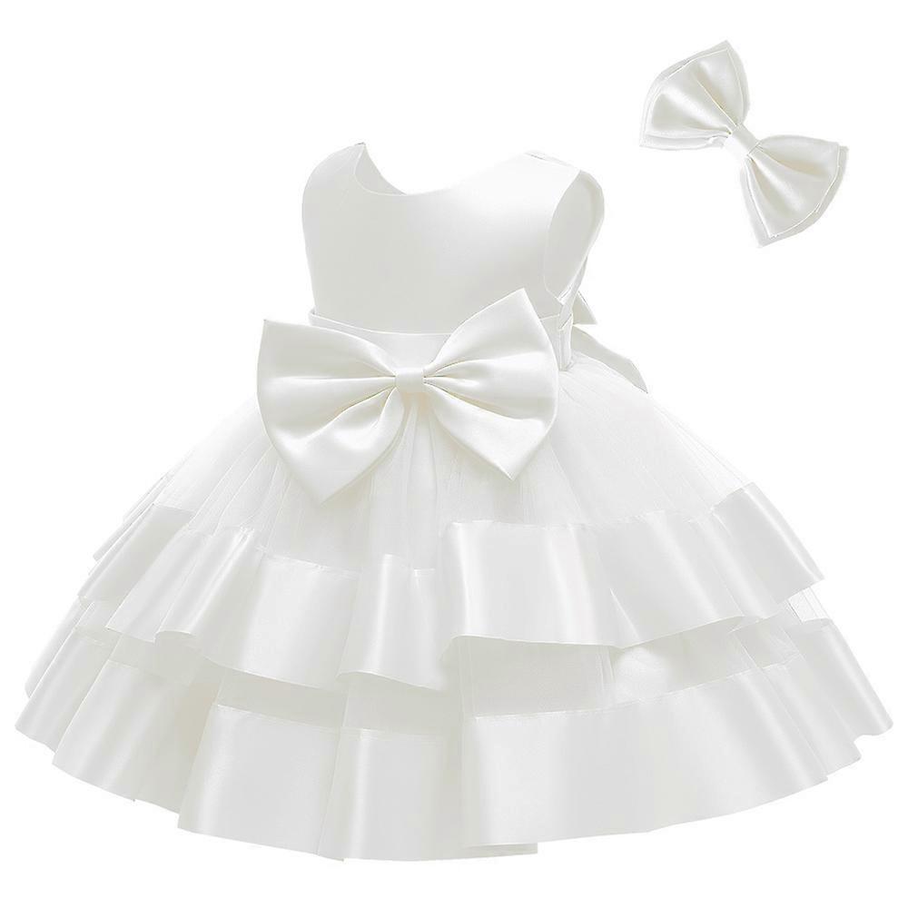 תינוקת שמלות קפלים תחרה מסיבת חתונה פרח שמלת ילדה