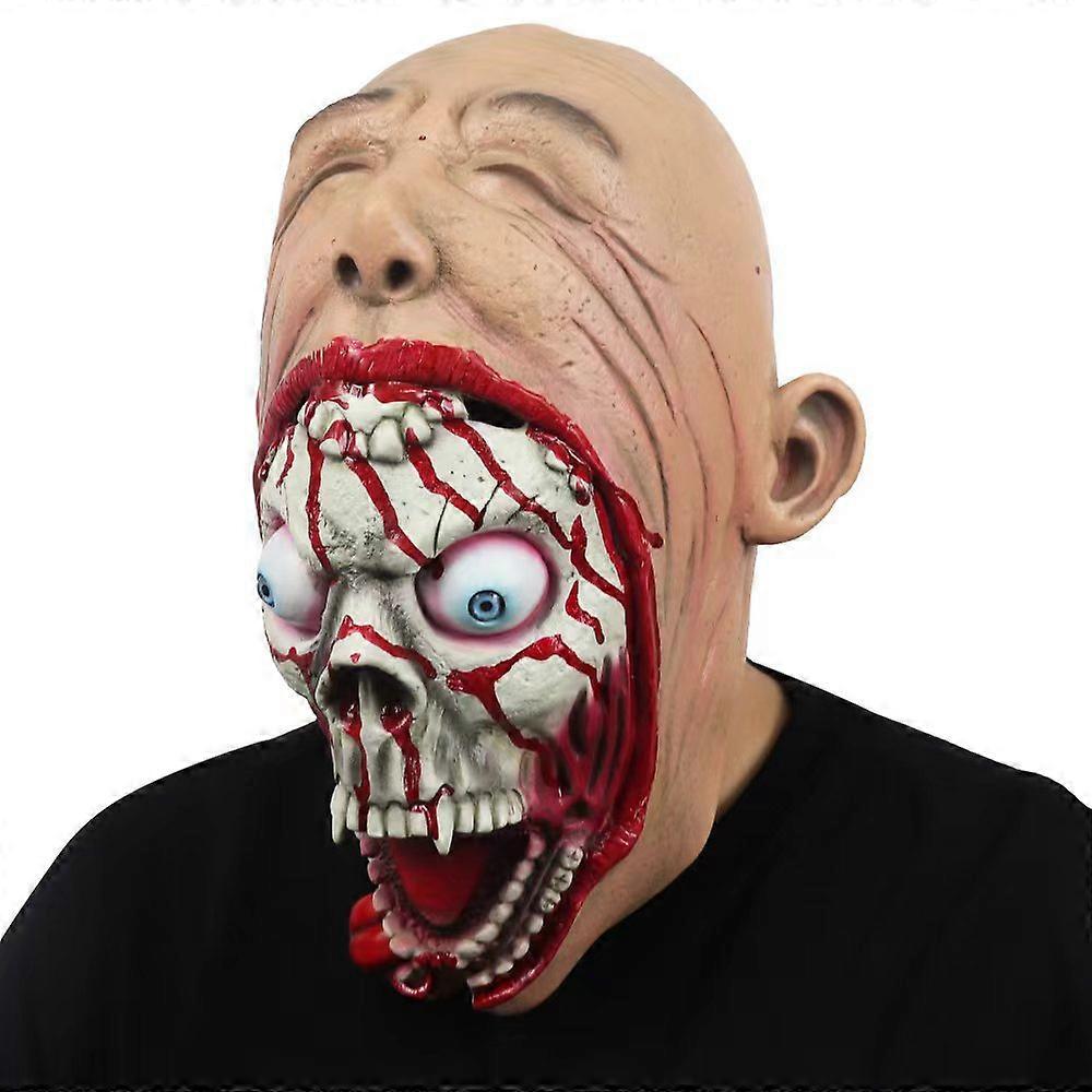 Masque Halloween Réaliste En Latex – Démon Rouge, Taille Unique – Pour Adulte, Cosplay, Fêtes Horreur