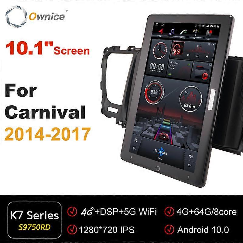 Tesla Style 1920 * 1080 Nano IPS DSP Android 10.0 pour Kia Carnival 2014-2018 Autoradio Vidéo Audio 13.3 '' Rotatif 360 6G 128G