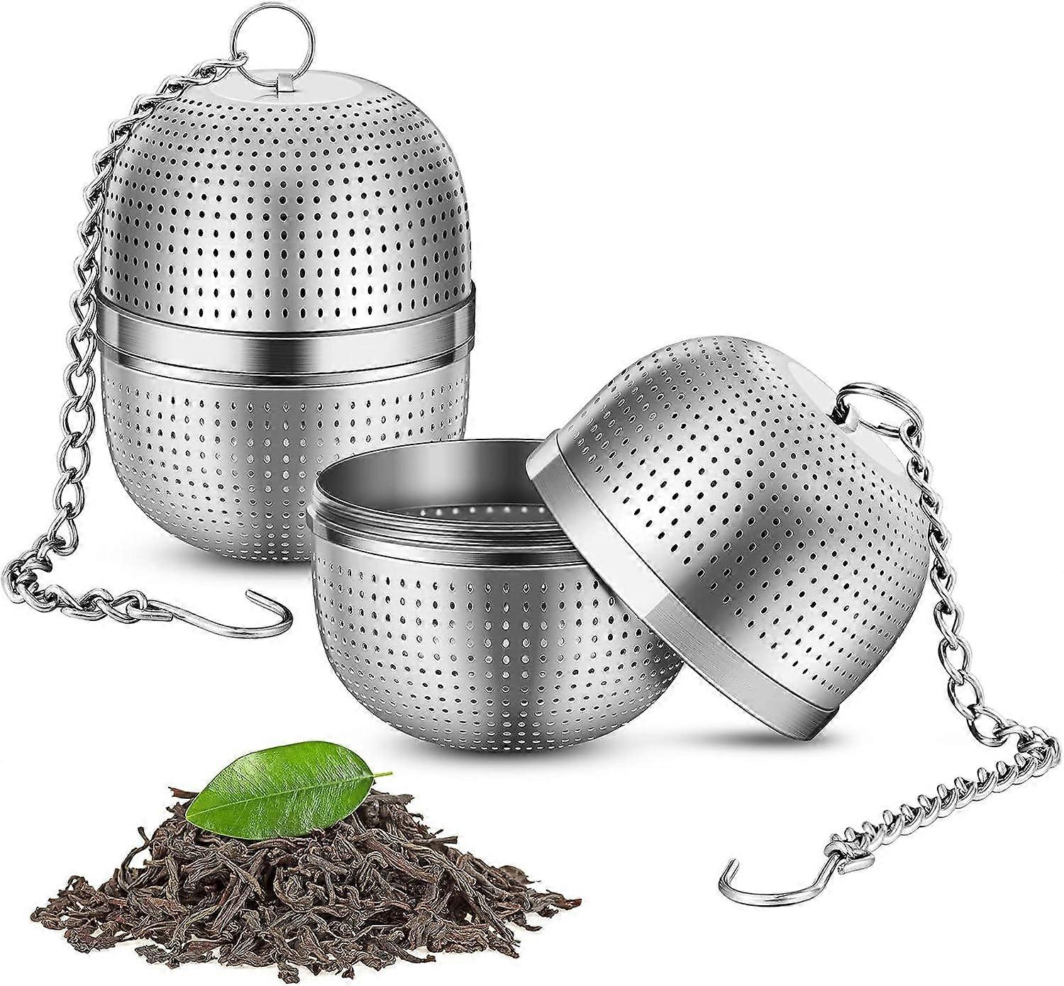 Teæg tefilter i rustfrit stål - 2 finmaskede bolde til tekander