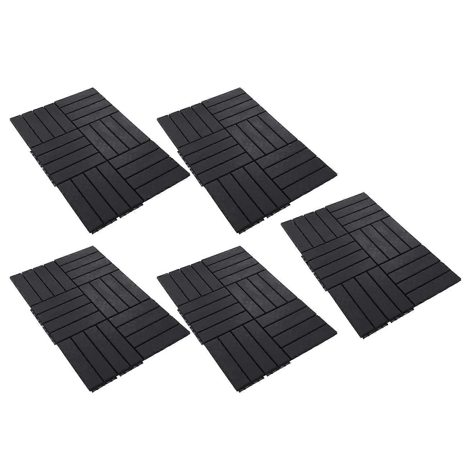 30PCS PB 319 Dark Gray Interlocking Deck Tiles 300x300x20mm