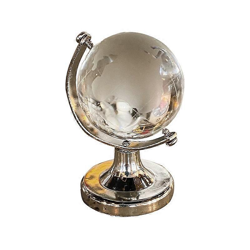 Round Earth Globe Delicate Practical Mini Artificial Crystal Sphere Ball for Office JIKAIX