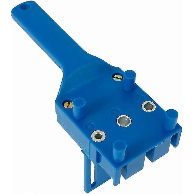 1pcs Deuvel Boren Jig, Hout Deuvel Boor Geleider met Parallelle Stop, Doweling Jig Kit met Dowel Centerer 6mm/8mm/10mm (Blauw)
