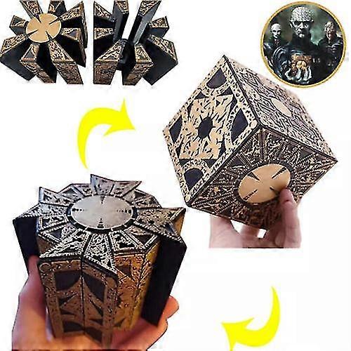 1:1 Hellraiser Cube Puzzle Box Moveable Lament Terror Film Serie Puzzle Box Cube Fully Functional Pinhead Prop Model Figure Toy