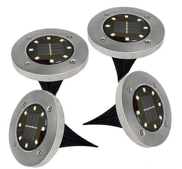 4pcs LED שמש כוח סיפון אורות קומת קרקע בגינה חיצונית מדשאה שביל מנורה