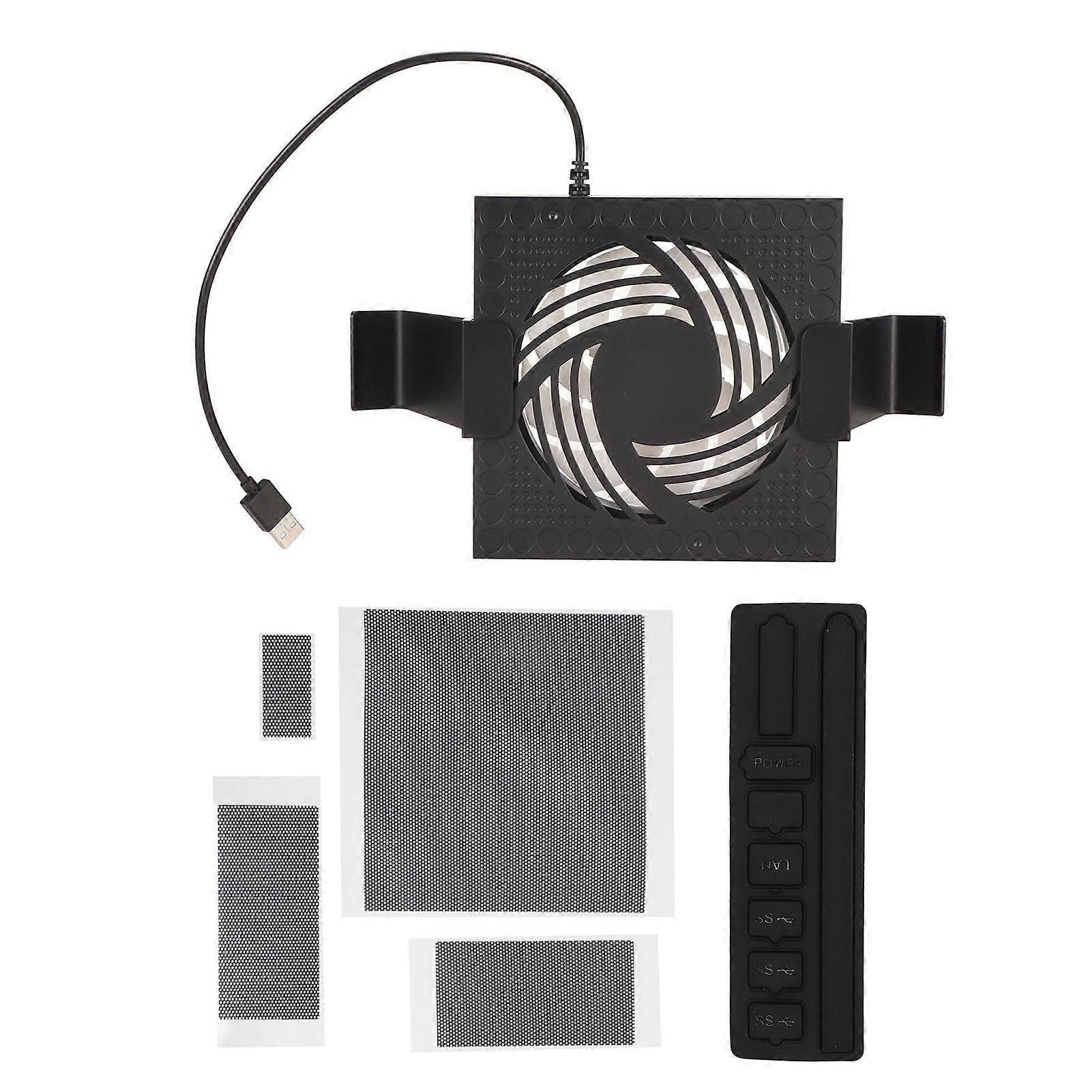 Game Console Cooling Fan Professional Efficient Low Noise 3 Levels Speed RGB Cooling Fan for Xbox Series X with Dust Cover Filter Case