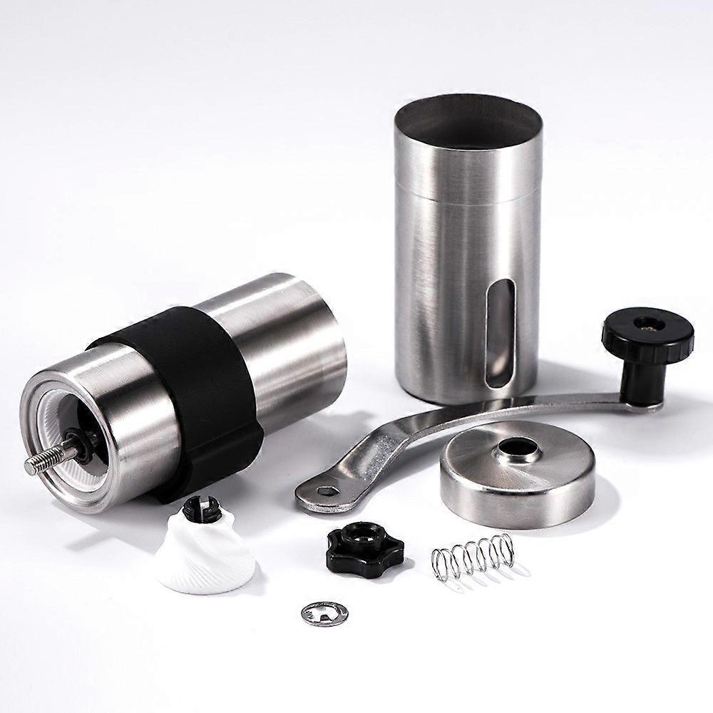 Two Type Manual Ceramic Grinder Stainless Steel Adjustable Coffee With Storage Rubber Loop Easy Cleaning
