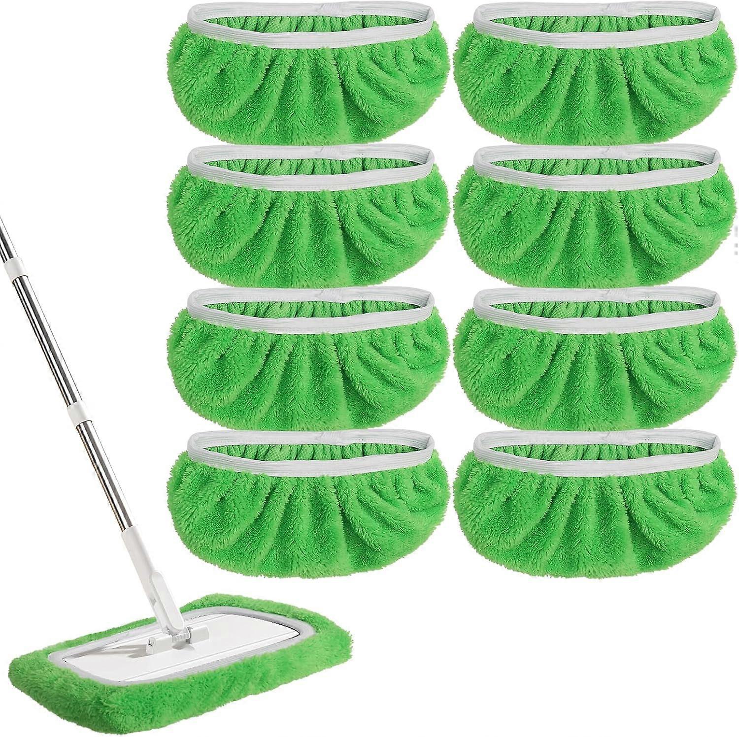 Microfiber Reusable Mop Refill Pads, Microfiber Wipes Cleaning Mop Head Replacements, Wet Dry Mops Compatible with SwifferPack of 6