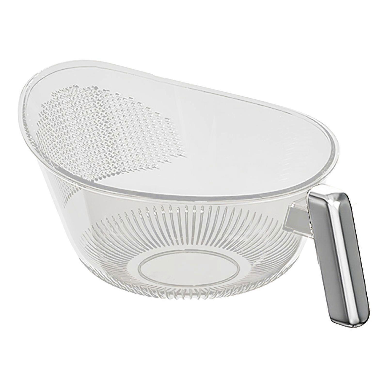 Rice Washer Strainer Bowl with Handle Food Grade BPA Free Large Capacity Rice Washing Filter Strainer Basket Colander