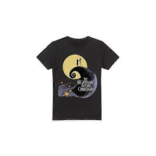 ナイトメアー・ビフォア・クリスマス メンズ ムーンシルエット Tシャツ