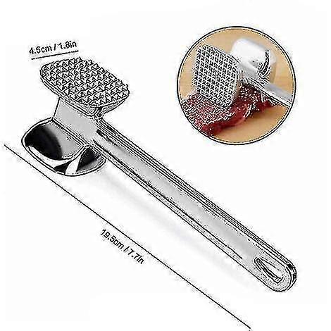 Meat Tenderizing Hammer Tool Double-sided Nails Meat Mallet Meat Hammer, Model: Black