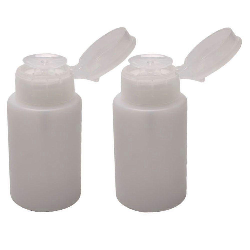 2 pcs Nail Art Liquid Container Bottle Pump Dispenser Polish Remover Cleaner Empty Bottle Cosmetics