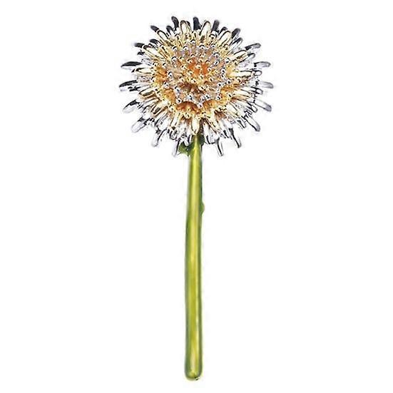 Elegant Dandelion Shape Brooch Vivid Appearance Pin Creative Hat Shawl Scarf Enamel