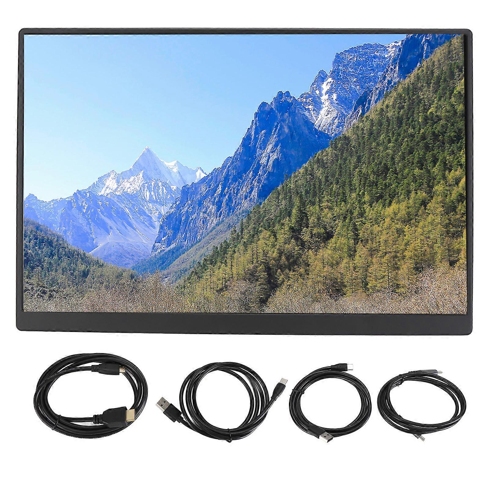 Portable Gaming Screen 16 Inch IPS Display 1920x1200 USB C HD Multimedia Interface Computer Display HDR Eye Care External Screen for PC Phone