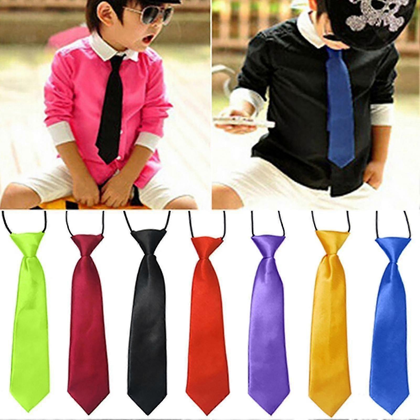 Necktie Breathable Elastic Solid Color Boy Stain Necktie For Wedding