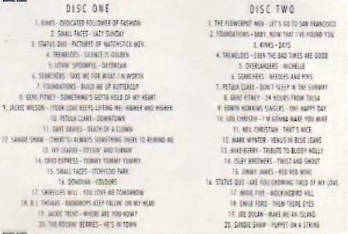 Various Artists 60s classics 2 CD 40 track double All th CD