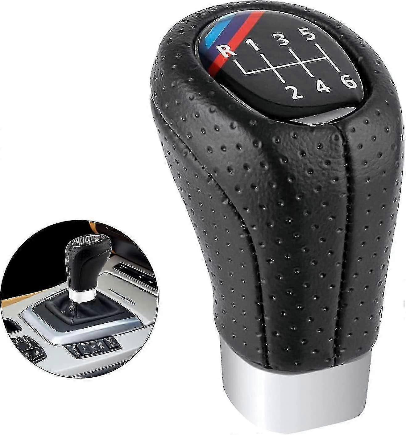 Taicols 6 Gear Shift Knob For Bmw E34 E36 E38 E39 E46 E53 E60 E61 E63 E64 E83 E90 E91 E92 E93 (b) 1 Series 3 Series Black Boris