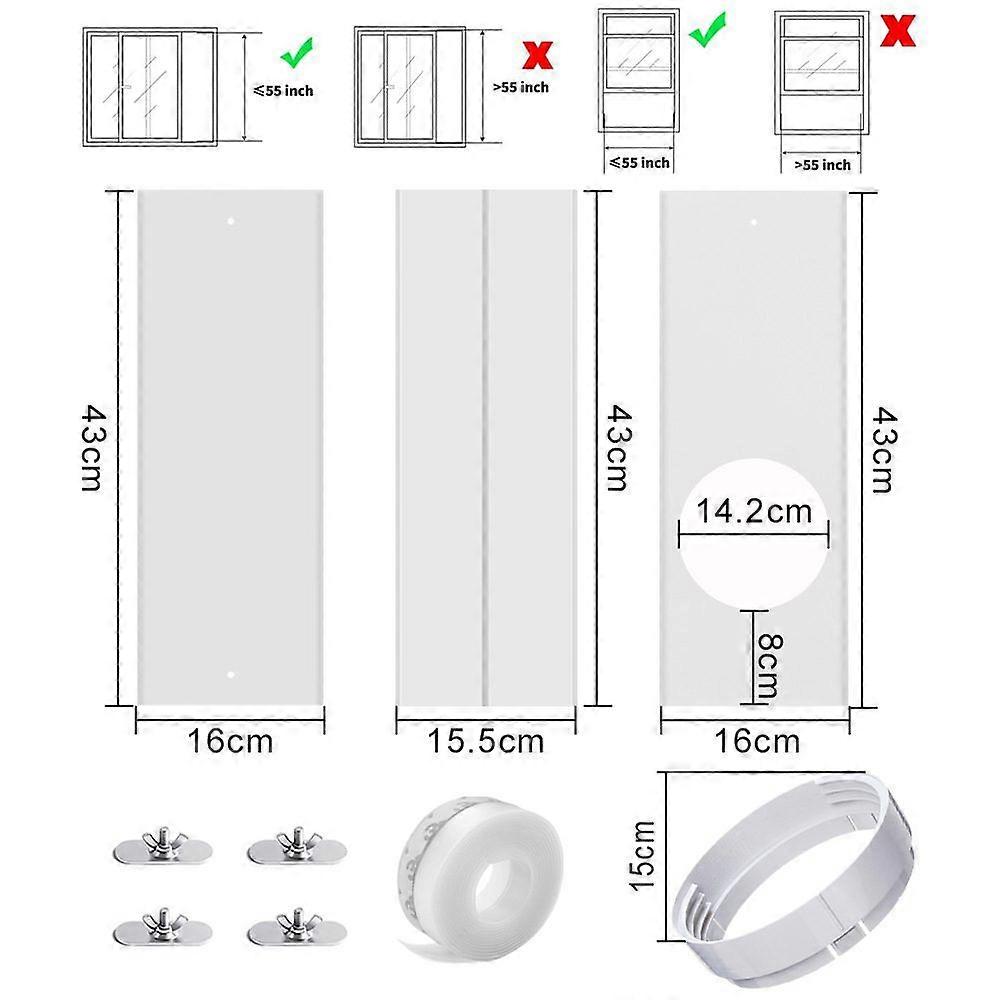 Universal AC Window Vent Kit - Adjustable Sealing Solution for Air Conditioners