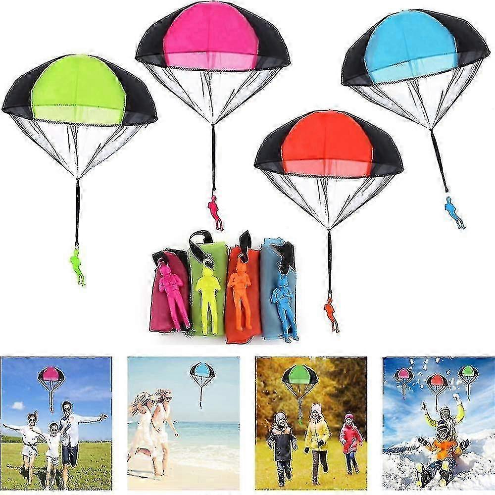 4pcsパラシュートおもちゃキッズ、キッズスカイダイバーのおもちゃ