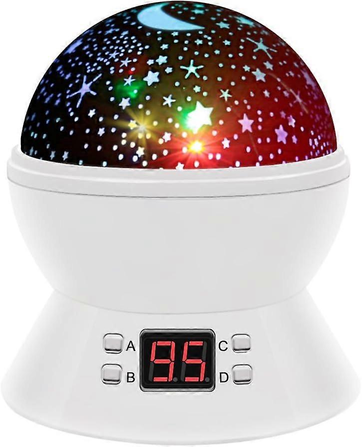 Starry Sky Night Light Projector with Rotating LED, Auto Turn Off Timer, Romantic Star Display for Kids Room Decor