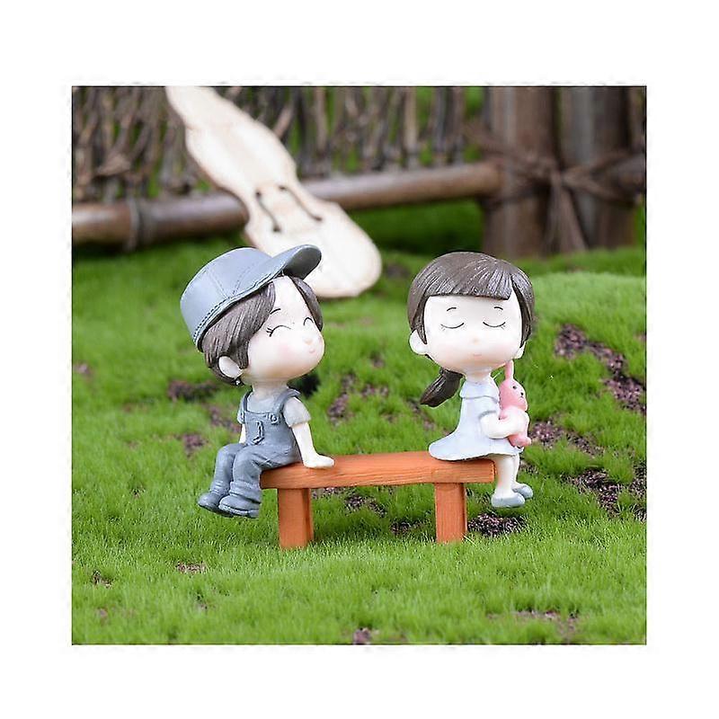 Multi-styles Cute Mini Stool Couples Animals Trees Bridge Miniatures Micro Landscape Action Figures Fairy Garden Supplies