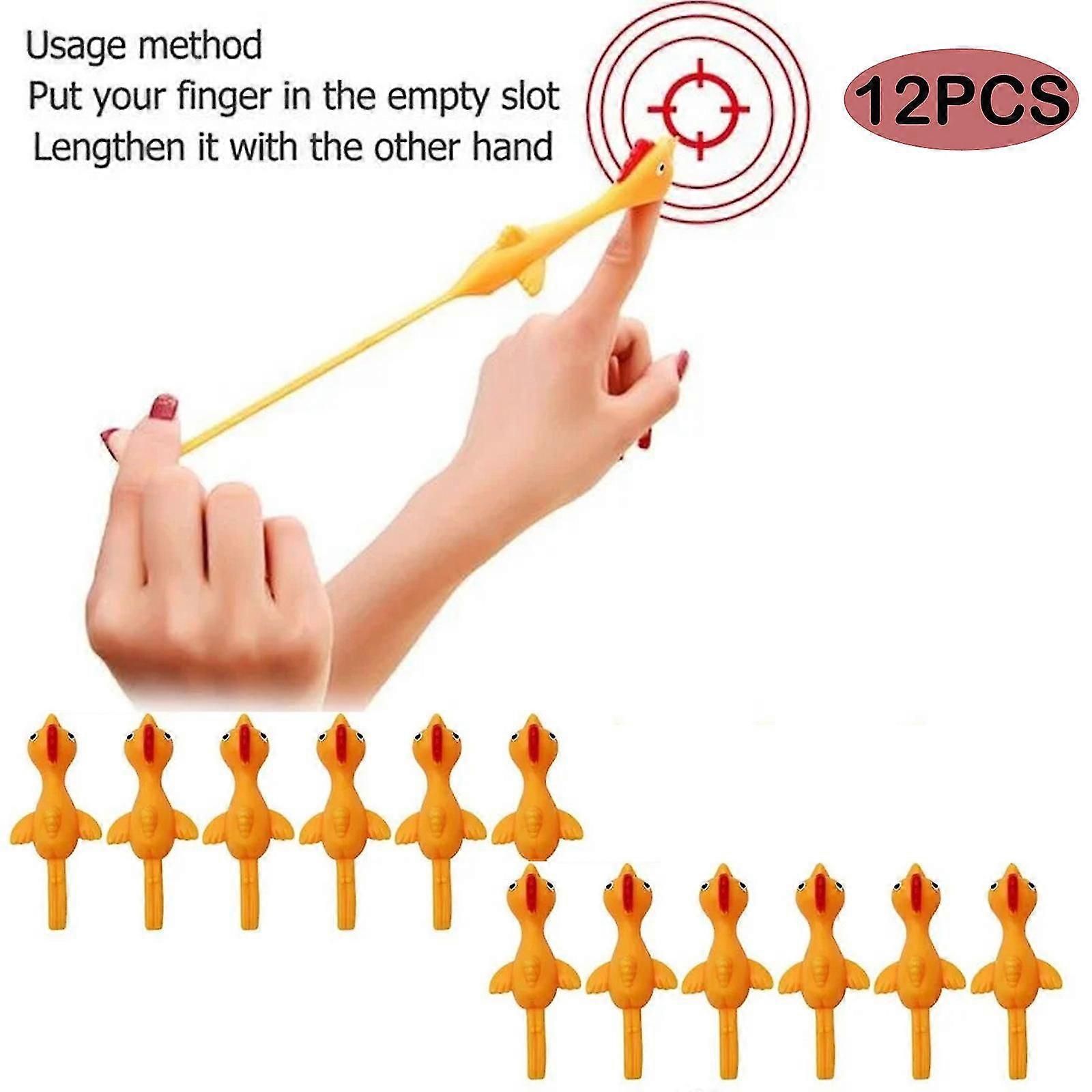 Caoutchouc Poulet Flick Poulet volant Poulet Flingers Stretchy Cadeau de Noël Toy