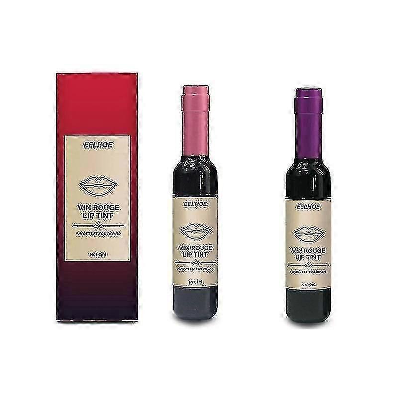 赤ワインボトルリップグレーズ染料リップリキッドリップグロスモイスチャライジング色あせなし赤ワインボトル口紅メイクVelv