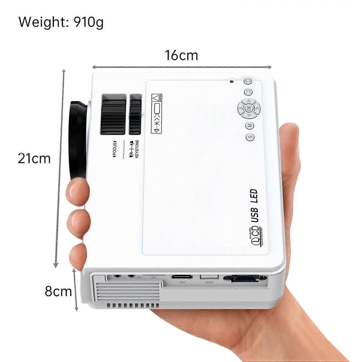 Mini projecteur avec WiFi, système Android 9.0, prise en charge d'un écran de 210 pouces, même technique d'écran, projection de films