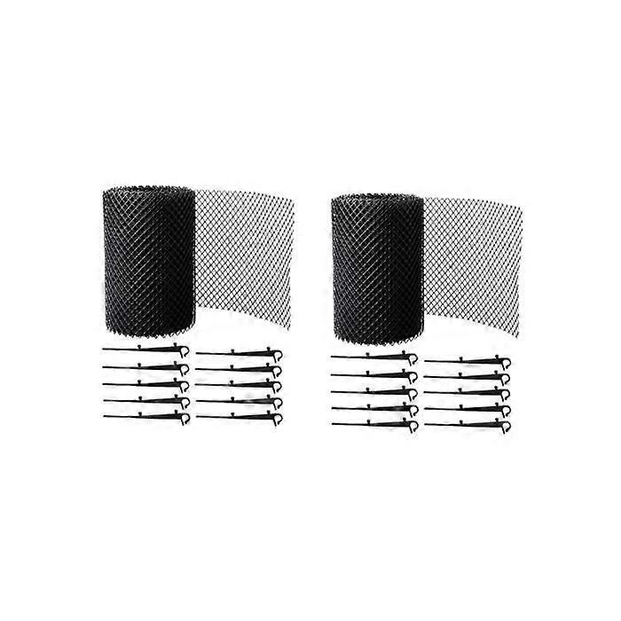 Strainer 2 Set Gutter Gutter Guard Protector Leaf Guard for Gutter - SODIAL - Black