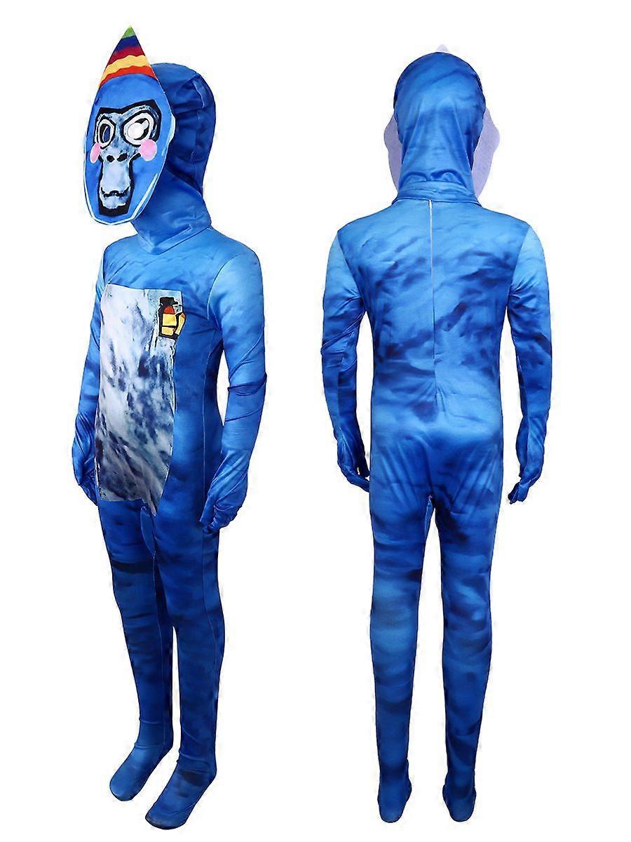 Kids Gorilla Tag Cosplay Costume Jumpsuit Party Fancy Dress Bodysuit