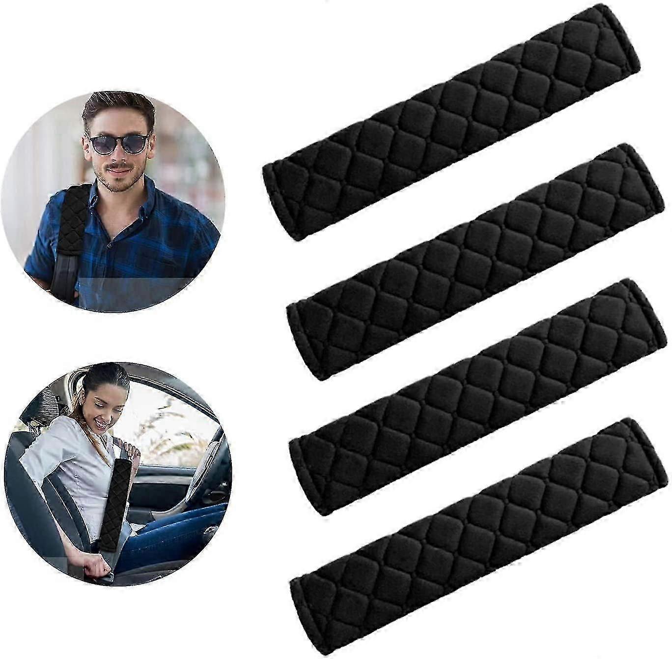 Bilsetebelteputer 4-pakning vaskbare skulderputer for bilseter