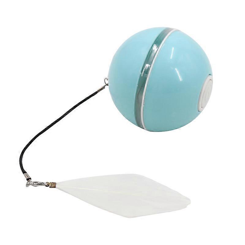 Blue-Interactive Cat Toys, Automatic Rolling Kitty Toys,usb Charging