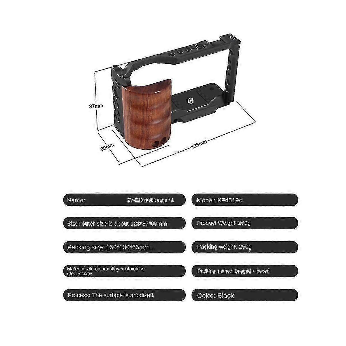Camera Cage Rig Quick Release Plate Stabilizer Rig Protective For Zve10 Dslr Camera Video ,b