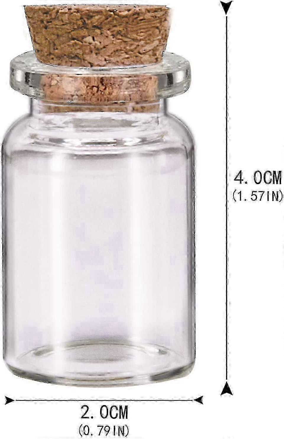 10 Pcs Small Glass Bottles With Cork Lids, Mini Glass Bottles With Stoppers Empty Spell Jars Small Message Bottles Tiny Wishing Bottles Miniature Poti