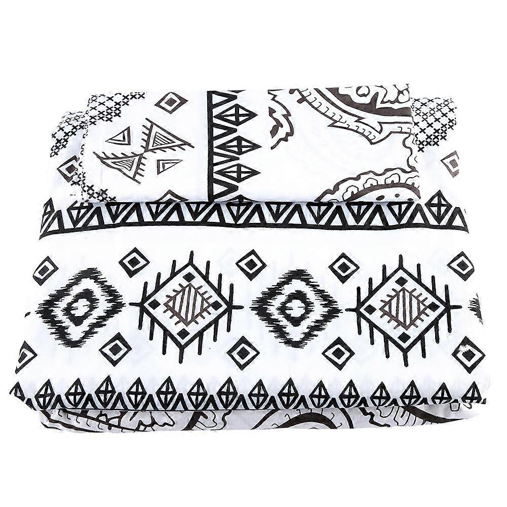 3 Pcs / Set Modern Style 100% Polyester Bedding Set Pillowcase Fitted Sheet (King)