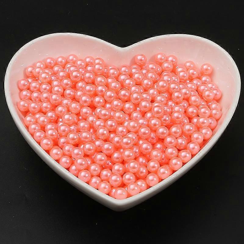 חרוזי פנינה מלאכותית להכנת תכשיטים אביזרי קישוט עגולים פלסטיק ABS אקריליק עבודות יד ללא סתימות חורים אביזרים