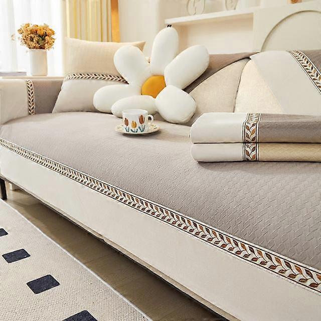 Textured Couch Cover Sectional Modern Non -Slip Chair Sofa Chaise Cover Lounge Furniture Protector For Living Room