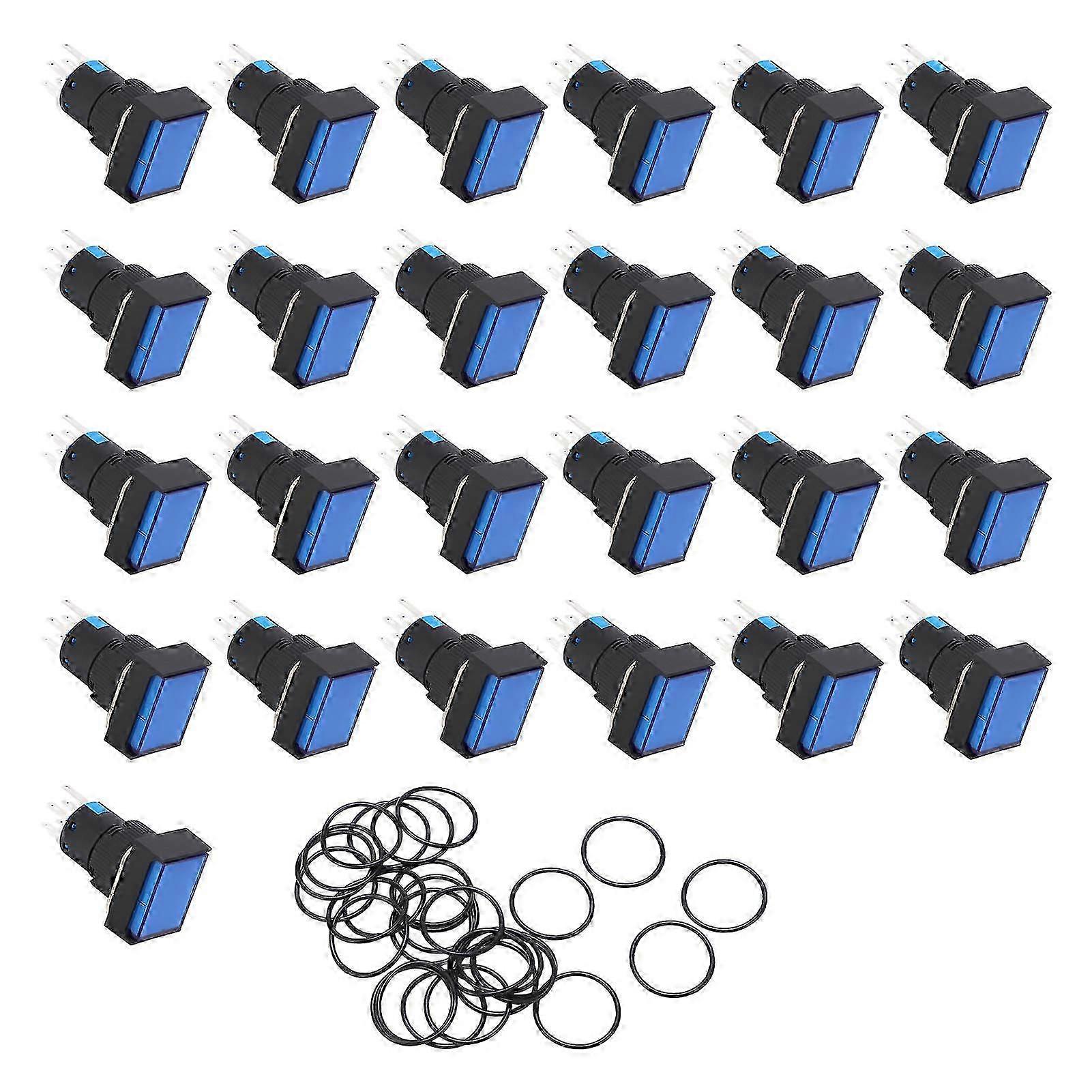 Button Switch Professional Self Locking 20000 Hours Using Time 5A Industrial Control Switch AC DC12V