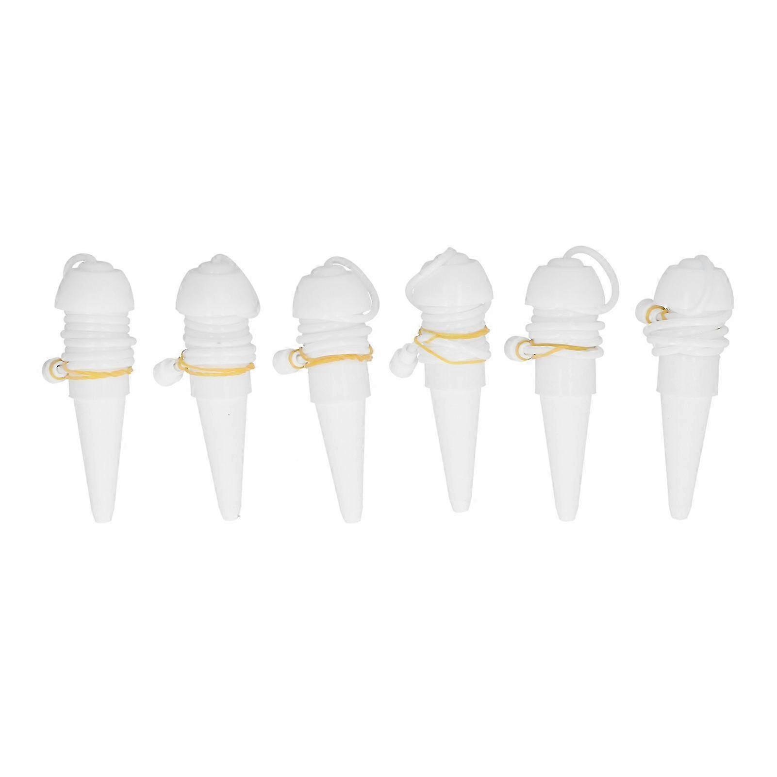 6Pcs Plant Watering Stake Automatic Self Irrigating Dripping Waterer Spike Set Kit White