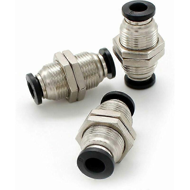 Push To Connect Tube Fitting, Bulkhead Union For Professional Plumbing Projects Featuring Working With Air Water Vacuum
