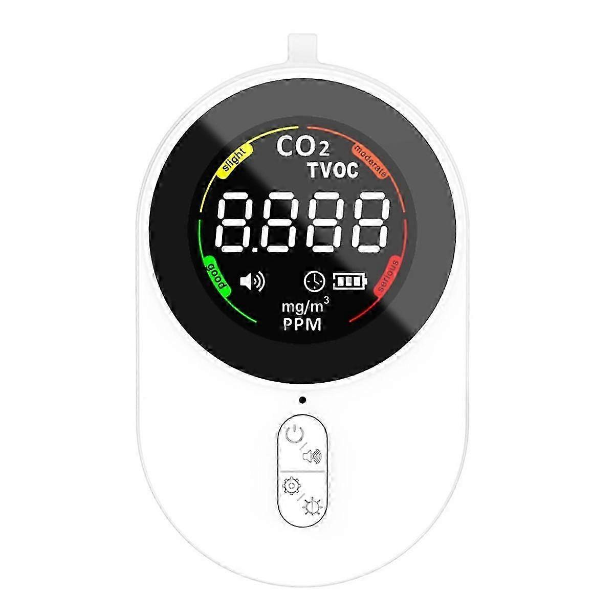 Detektor CO2, monitor kvality vzduchu v interiéri, detektor oxidu uhličitého 2v1, monitor kvality ovzdušia, TVOC Me js