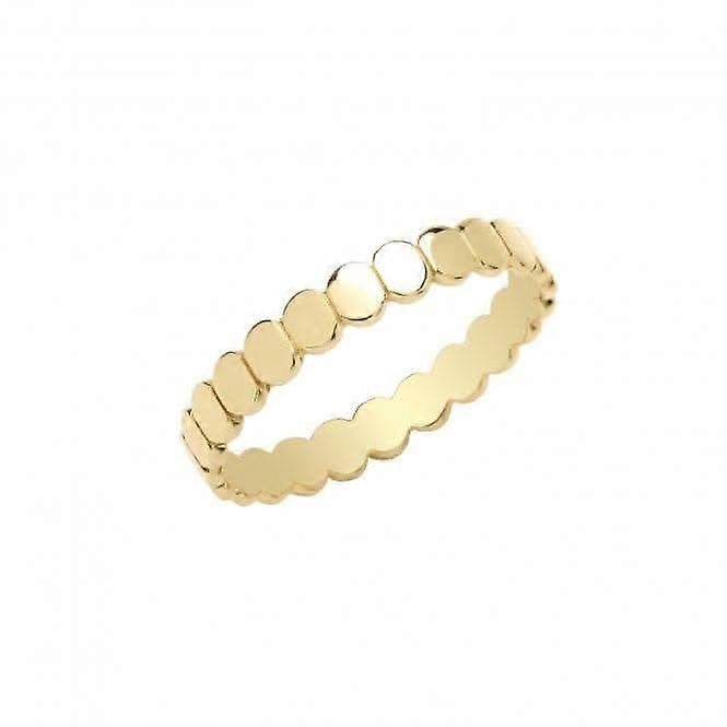 9ct Yellow Gold Flat Oval Disc Ring RN1664