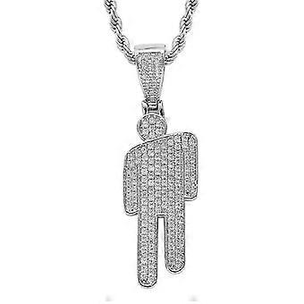 Billie Eilish Frauen Halsketten Silber Anhänger, Anhänger