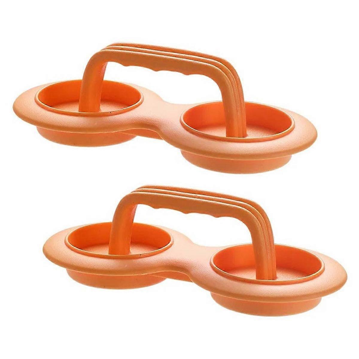 Burger Press Patty Maker Non-Stick Hamburger Press Kit Orange