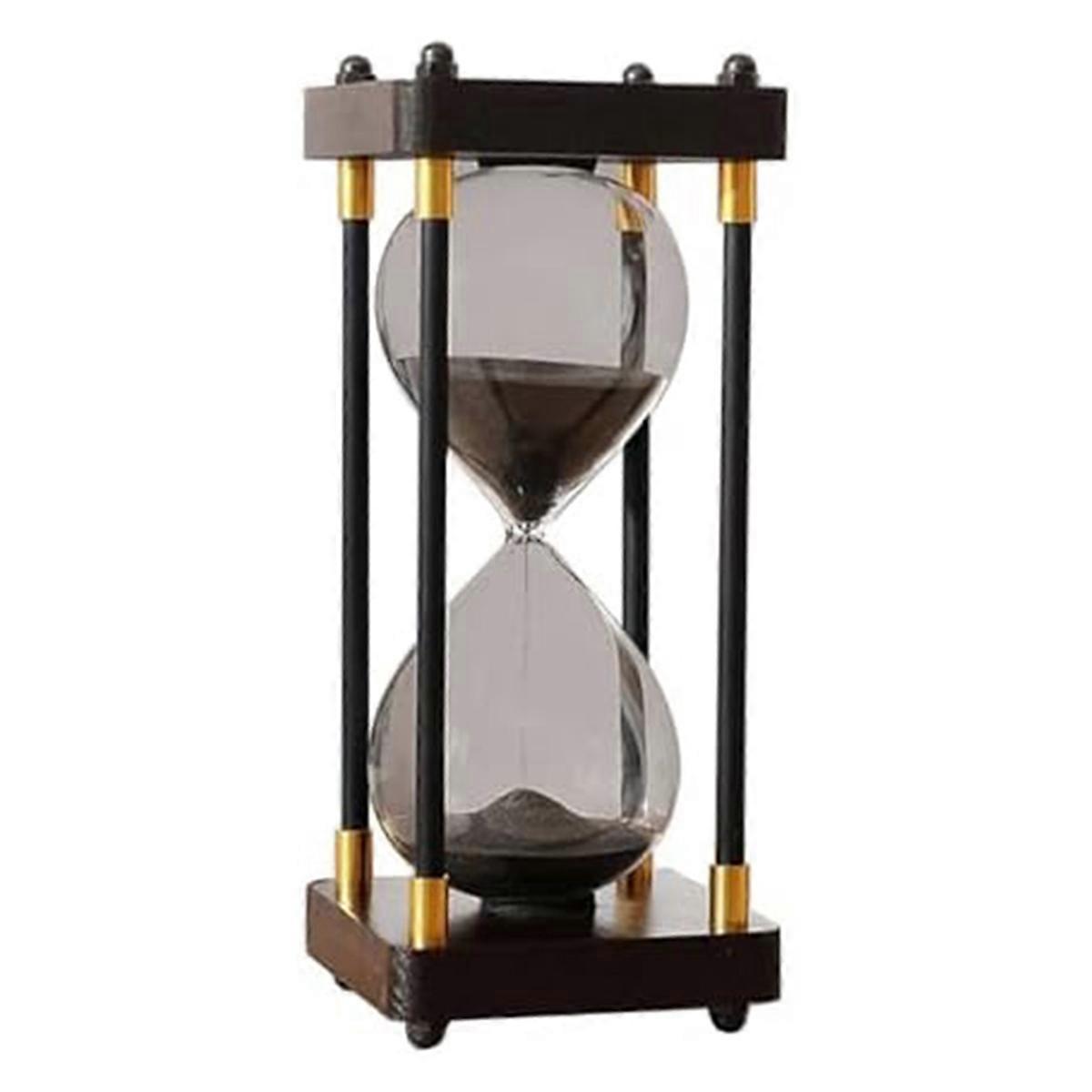 Large Hourglass 60 Minutes, Hourglass, Rainbow Glass Hourglass, Black
