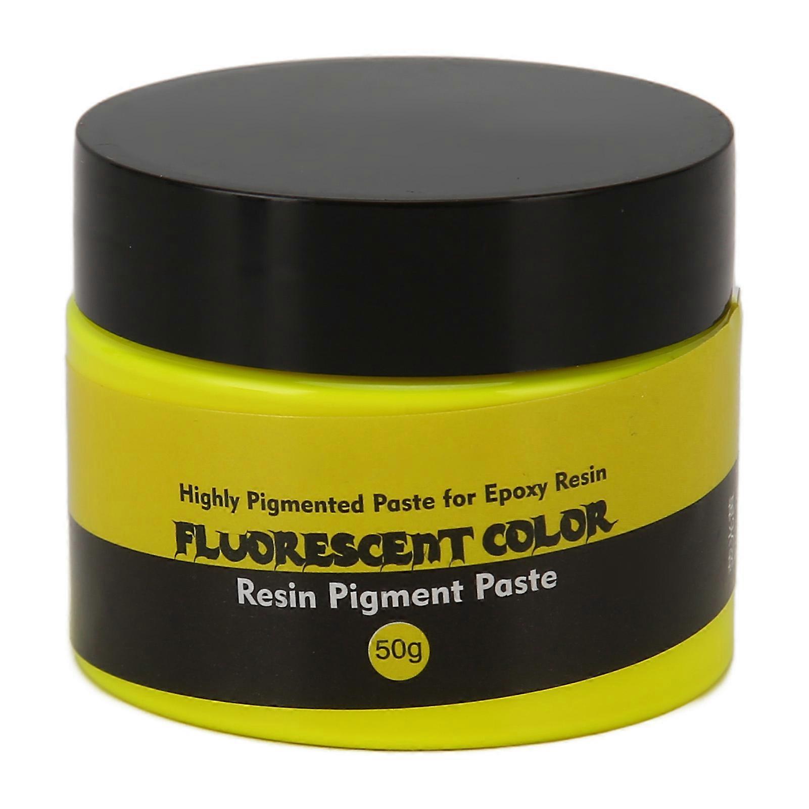 Fluorescent Yellow Epoxy Resin Pigment 50g High Saturation Liquid Colorant for Art Crafts DIY Making Easy Operation